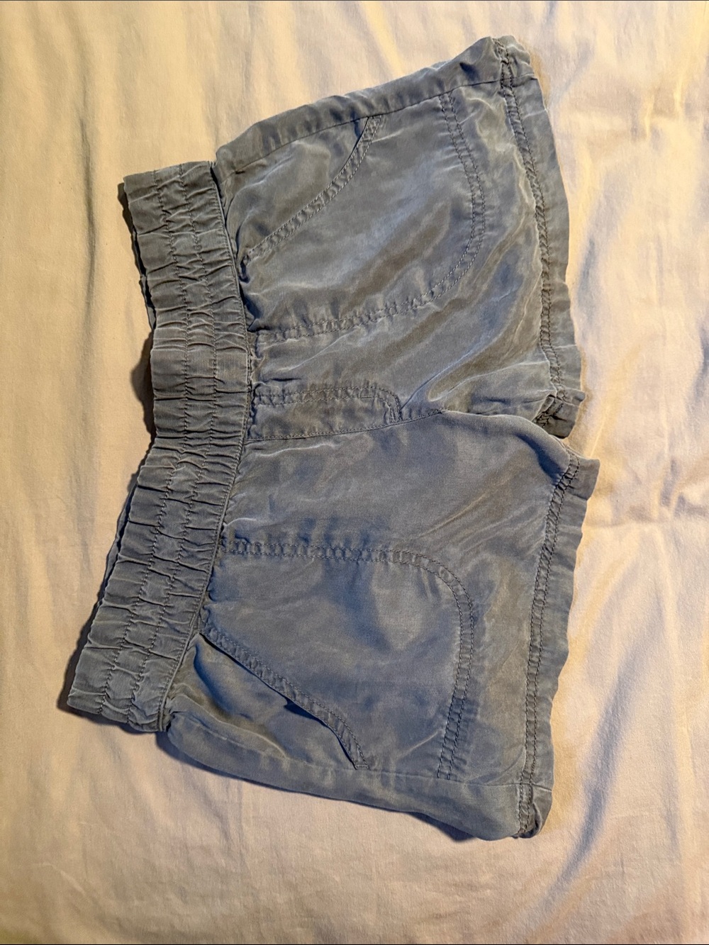 Athleta Olive Green Elastic-Waist Athletic Shorts